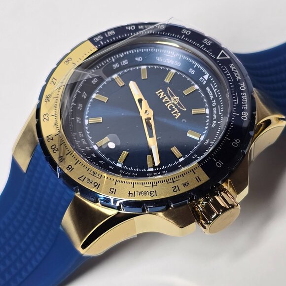 Invicta Aviator Men's Watch - 50mm, Gold, Blue (49668) - Picture 1 of 7